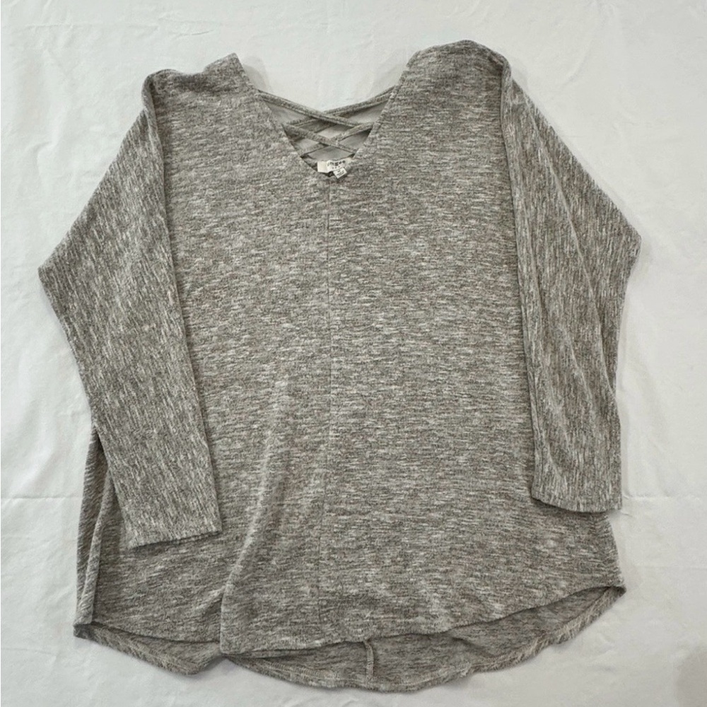 Umgee Grey Long Sleeve Women’s Blouse‎ size M
